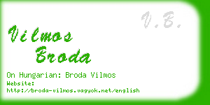 vilmos broda business card